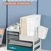 Cubo Pequeño de Plástico Colgante Estante de Almacenamiento para Carrito de Cocina Pegatina Cesta de Almacenamiento para Basura de Escritorio Multifuncional Instalación sin Taladro