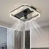 Luz Principal de Sala Nueva de Gama Alta y Atmosférica Luz de Ventilador de Techo Integrada de Lujo Ligero Italiano Luz de Ventilador de Techo para Restaurante y Dormitorio