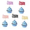 Kit de Bandeirinhas de Festa de Aniversário Ornaments diy kit com 10 peças Festa Mesa Decoração Bolo Sobremesa Bandeirinha Atacado