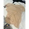 Recomendação de nível CHAO! Item mais popular da loja~ Camiseta Feminina Yu Lu Linen Francês Emagrecedora Gola Redonda Manga Curta Top de Algodão e Linho
