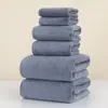 Juego de Toallas de Flores Europeas Tejido de Urdimbre Toalla de Terciopelo Coral Fabricante Venta al por Mayor Hogar Uso Diario Suave Absorbente Cálida Toalla de Terciopelo Toalla de Baño