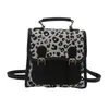 Mochila Estilo Universitario Estampado Leopardo Mujer 2025 Verano Nueva Estudiante Clase Portátil Mochila Escolar Retro de Hombro