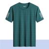 Camiseta de manga corta de seda de hielo para hombre verano ropa de secado rápido deportes al aire libre ocio camiseta de color sólido para hombre fabricantes venta al por mayor