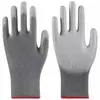 Luvas com Palma Revestida de PU, Luvas Revestidas nos Dedos Anti-Estáticas para Proteção do Trabalho, Luvas de Trabalho Femininas, Resistentes ao Desgaste, Revestidas de Borracha, Finas, Livres de Poeira, Atacado