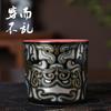 Artesanía Vintage en Laca Dorada y Plateada Patrón Glotón Taza Maestra de Cerámica Taza Individual Taza de Té Especial Personalizada Taza de Té de Alta Calidad