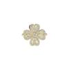 Anillo de Personalidad Harajuku para Mujer Flor de Cuatro Hojas Abierta Anillo Giratorio Europeo y Americano Cuatro Amores Dorado Abierto para el Dedo