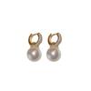 Brincos de pérolas de zircônia galvanizada em ouro verdadeiro nicho fashion temperamento design brincos personalidade brincos simples atacado mulheres