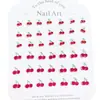 Acessórios de Arte de Unha de Resina de Frutas Acessórios de Unha Vermelho Cereja Brincos Capa de Celular Acessórios de Unha Vestíveis Atacado