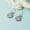 Aretes de Flor de Diamante Temperamento Femenino Temperamento Coreano Copo de Nieve Aretes Viento Frío Combinables Personalizados Estudiante Novia