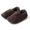 Novo Outono e Inverno Casal Estilo Japonês Botas Altas Bolsa Salto Lua Sapatos Coral Fleece Botas Internas Sapatos de Algodão para Casa Chinelos Quentes