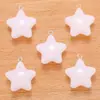 Pingente Estrela de Pentagrama Luminous de Resina Gelo DIY Joia Colar Pulseira Pingente Decorativo W329