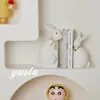 Armário de TV Fofo de Desenho Animado Suportes de Livros Estante Coelho Adorável Quarto de Crianças Decorações de Quarto Modelo Artesanato 3D