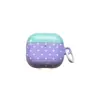 Funda Protectora Morada con Puntos Blancos Estilo Coreano para AirPods de 4ª Generación Adecuada para Auriculares Apple AirPods 3 Película Dura