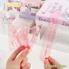 Conjunto de Régua Transparente Desenho Animado 15cm, Incluindo Régua Reta e Régua de Triângulo, Conjunto de Aprendizagem de Medição, Material Escolar