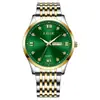 Reloj para hombre LIGE/Lige de negocios, esfera grande y simple, resistente al agua, luminoso, doble calendario, correa de acero, reloj de cuarzo
