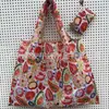 Bolsa de Compras Dobrável Impermeável Transfronteiriça Tecido Oxford 210D Grande Capacidade Ecológica Bolsa de Ombro Único Sacola de Supermercado