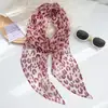Bufanda de Seda con Estampado de Leopardo Retro Nueva para Primavera y Verano para Mujer, Accesorio Largo para el Cuello, Bufanda Elegante, Cinta, Accesorio de Alta Gama de Moda