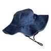 Sombrero de pescador con forma cóncava de viento neutro TUshu/pimiento de tiburón para mujer, sombrero de vaquero occidental retro, protección solar para exteriores