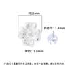 Novo Pingente de Contas de Flor de Diamante em Prata Simples Seiko S925 Prata Esterlina DIY Pulseira de Cristal Colar Acessórios de Prata
