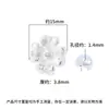 Novo Pingente de Contas de Flor de Diamante em Prata Simples Seiko S925 Prata Esterlina DIY Pulseira de Cristal Colar Acessórios de Prata