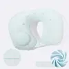 Travesseiro Inflável em Forma de U, Travesseiro Inflável por Pressão, Travesseiro de Pescoço em Forma de U para Viagem ao Ar Livre, Três Tesouros de Viagem, Fabricante Atacadista de Armazenamento
