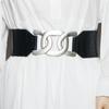 Vedação de cintura larga Desgaste externo feminino Fivela de metal elástico Cinto Decoração Combinando Saia Camisa Casaco Moda All-match Cinto Elástico