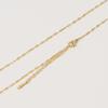 Corrente de Aço Inoxidável 18K Corrente de Metal Corrente de Ouro Real Colar Caixa 45cm Fecho Lagosta Osso de Cobra