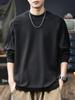 Camiseta Térmica de Manga Larga de Peso Pesado 410g para Hombre, Nueva Moda Otoño 2026 Parche de Marca Sudadera Camiseta de Capa Base