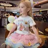 Camiseta de Manga Corta para Niña Verano Nuevo Estilo Tops Casuales de Moda para Niños Pequeños y Medianos con Lindas Camisetas Estampadas de Manga Corta