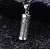 Collar colgante caja gawu con mantra de seis palabras retro de plata de ley S925 para hombre y mujer, joyería personalizada igual