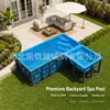 Piscina externa de fibra de vidro acima do solo para vilas, pousadas e hotéis, piscina pronta sem necessidade de escavação, feita sob medida pelo fabricante