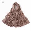 Comercio exterior color sólido hilo de algodón mercerizado flor pequeña pedrería caliente tela de sudor chal moda suave elástico transpirable bufanda de punto