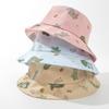 Primavera e outono novo chapéu infantil desenho animado dinossauro bebê chapéu pescador chapéu bebê chapéu bonito guarda-sol bacia chapéu à prova de vento