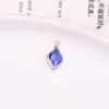 Acessórios para joias DIY transfronteiriços pingente de gota d'água com diamante banhado a ouro cobre pingente para colar brincos pulseira materiais de decoração para roupas