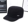 Sombrero de cuero para hombre de mediana edad y ancianos, con forro polar, cálido y con visera, para otoño e invierno, con protección para los oídos, grueso y de cuero para papá.
