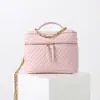2026 Nueva Bolsa Tejida Softvanity Mini Estilo de Alta Gama Versátil Cadena Cuadrada Pequeña Bolso Cruzado Caja para Teléfonos Móviles