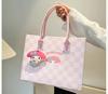 Bolsa Tote de Feltro Grande Capacidade Kulomi Merlot Cão Gui Desenho Animado Fofo Bolsa Tote para Alunos do Ensino Fundamental