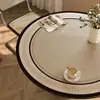 Novo Jogo Americano Redondo Estilo Chinês Impermeável e à Prova de Óleo Toalha de Mesa Não Lavável Isolamento Térmico e Anti-escaldante Jogo Americano Redondo para Mesa de Centro Jogo Americano Antigo para Mesa de Jantar