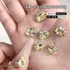 Produto acabado em forma de ovo de pombo sem base, bolas de diamante empilhadas, decorações para nail art, ornamentos de diamante coloridos, acessórios de diamante para nail art