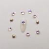 Nova mini flor de ameixa broca do prego japonês nail art pontiagudo fundo diamante cristal jóias diamante nail art furando diamante atacado
