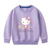 Sudadera de cuello redondo para niña, primavera y otoño 2023, nueva sudadera de algodón estilo occidental para niña, abrigo informal de manga larga para niña