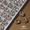 Champagne Maillard pila de cristal Joyería para uñas con acabado de diamante Celebridad de internet súper brillante marrón claro corazón de melocotón torcido Broca para uñas