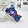 Llavero con colgante de motocicleta de Marvel de dibujos animados de Los Vengadores de PVC de goma suave, llavero de muñeca, mochila escolar, decoración colgante