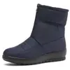 Botas de Nieve de Invierno para Mujer, Zapatos de Algodón Talla Grande, Impermeables, Forradas de Felpa, Engrosadas, Zapatos para Mamá, Botines para Personas de Mediana Edad y Mayores, Forradas de Felpa Transfronterizas, Cálidas