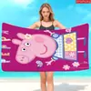 Toalla de Playa Serie Cerdo Peppa Linda Transfronteriza Microfibra Toalla de Baño Estampada Toalla para Fiesta en la Playa al Aire Libre de Verano
