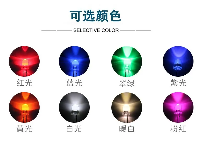 深圳f8超高亮蓝发蓝白发蓝圆头灯珠0.1W0.2W8mm冰蓝色led灯珠长脚短脚供应商