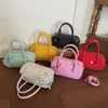 Bolsa Boston de Luxo Leve da Moda, Bolsa de Ombro Transversal Estilo Coreano Ins de Nicho, Bolsa Quadrada Pequena Personalizada com Bolinhas para o Dia a Dia