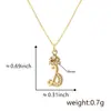 Moda europea y americana caliente lindo pequeño 26 letras colgante incrustado circón nicho viento collar fábrica venta al por mayor venta directa