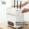 Estante de almacenamiento para router BNBS con diseño hueco para refrigeración, caja organizadora de cables para escritorio de sala de estar, caja de almacenamiento multicapa para decodificador