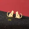 Diseño Personalizado Sentido Dibujos Animados Acero Inoxidable Corte Lindo Gato Tigre Perro Mascota Pendiente Fabricante Stock Al por Mayor